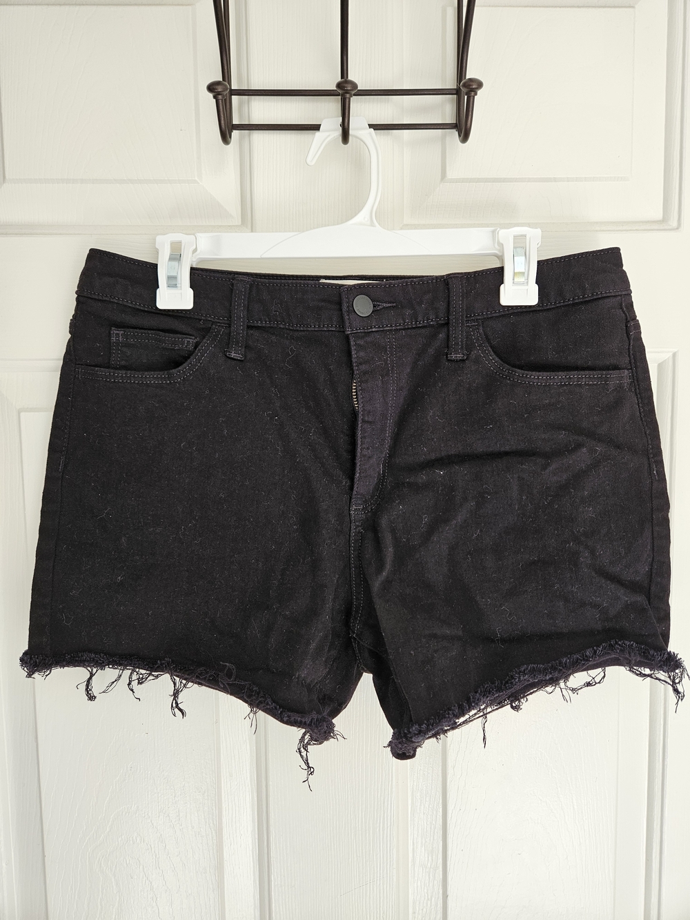 Universal Thread Black Denim High Waist Cutoff Shorts Size 12